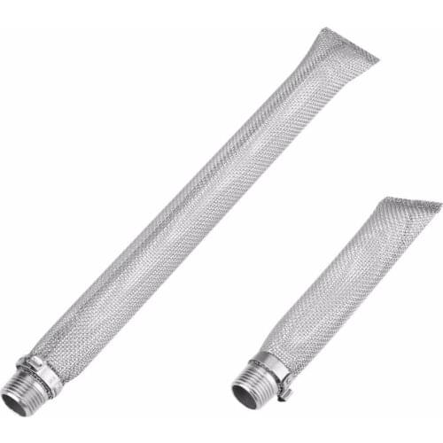 Mesh 304 Stainless Steel Beer Filter Brewing Kettle Bazooka Screen Kettle 12/ 6 inch Beer Hop Filter For Wine Home Brewing Tool