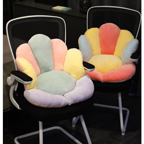 Comfortable Cushion Petal shape Support Seat Shell Rainbow Back Cushion Living Room Sofa Chair Cushion Home Decoration