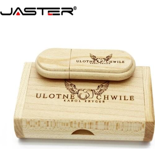 JASTER (free custom logo ) wooden USB + packing box usb flash drive pendrive 4GB 8GB 16GB 32GB 64GB photography wedding gift