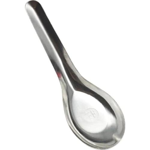 Stainless Steel Deepened Thickened Flat Bottom Rice Soup Spoon Kitchen Utensils