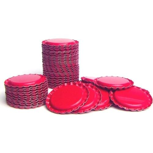 100pc/lot Bar Family Bar Party Party Beer Wine Red Wine Juice Drink Steel Reuse Wine Tools Bottle Flat Beer Bottle Cap Craft DIY