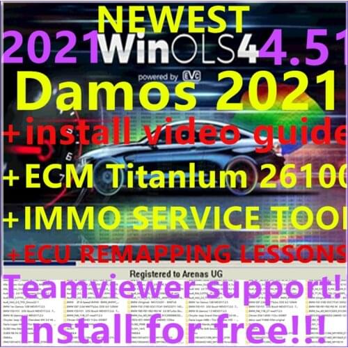 2021 HOT sale Newest WinOLS 4.51 +2020 NEW damos With Plugins More Functions Auto ECU Chip Tuning Software VMWARE