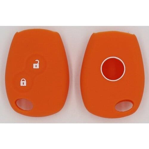 4PC For Renault Clio Logan Megane Koleos Scenic FOB 4 Buttons Silicone Cover Protector Car key Case Holder Keychain