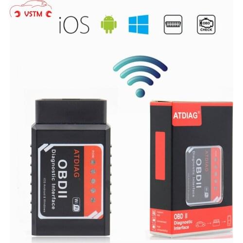 ELM327 OBD2 WIFI V1.5 Supports Android/iOS Car Diagnostic Tool With PIC18F25K80 ELM 327 Diesel Cars Code Scanner