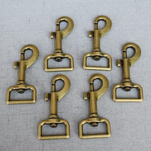 100 Pieces 25mm Bronze Safety Strong Hooks Clips for Alloy Buckle Key Chain Gift Practical Key Ring Safe Clasps Key Chain