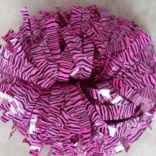 1 Piece Cheerleader Pom poms 6" Baton Handle Zebra Mixed Professional Competion Costume Poms 180g New Custom Color