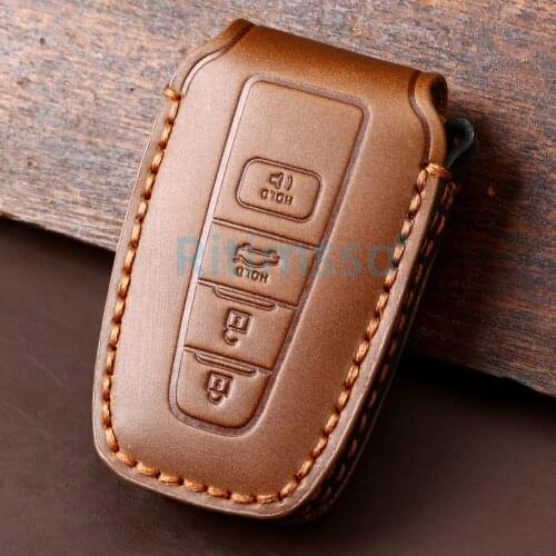 New Arrival Handmade Leather Car Key Case Cover For Toyota Prius Camry Corolla C-HR CHR RAV4 Prado Accessories Keychain Covers