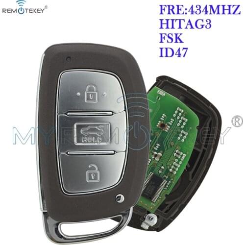 Remtekey remote key 3 button 433Mhz ID47-PCF7938 chip for Hyundai Mistra smart key