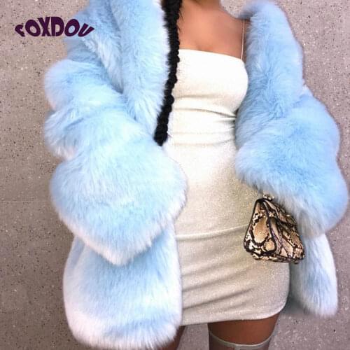 FOXDUO Large Fur Coats