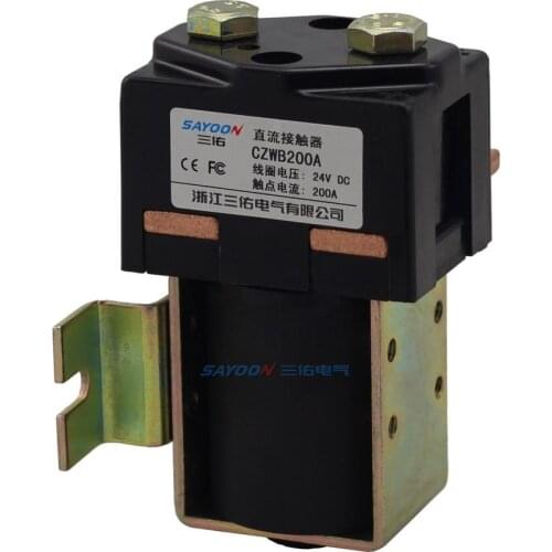 SAYOON CZWB200A DC6V 12v 24V 36V 48V 60V 72V 200A contactor used for electric vehicles, engineering machinery and so on