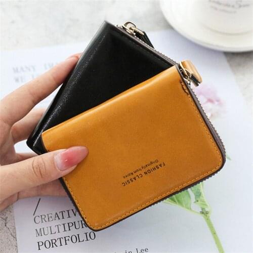 Retro Short Purse Fashion Wallet Student Change Coin Purse Inhospitable Style Billfold for Woman F1009