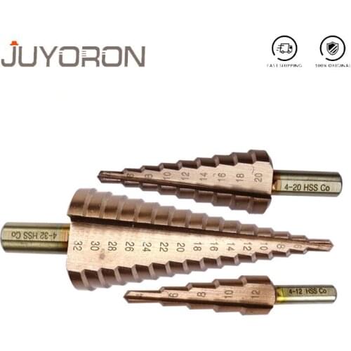 Metal Drill 4-12/20/32mm Step Drill Bit HSSCO High Speed Steel Cone Cobalt Drill Bits Tool Set Hole Cutter For Stainless Steel