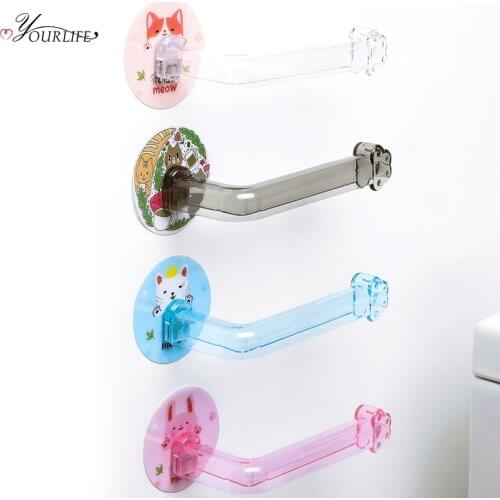 OYOURLIFE Cute Cartoon Toilet Paper Holder Family Wall Mounted Rolling Paper Holder Kitchen Paper Holder WC Accessories