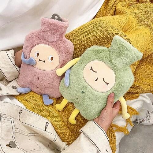 Lovely Plush hot water bag with water to warm the stomach