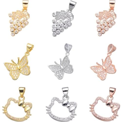 Juya DIY Fashion Jewelry Making Material Handmade Butterfly Cat Fishe Star Fruit Grape Charms Supplies
