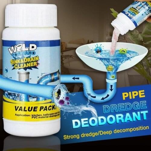 Powerful Kitchen Pipe Dredging Agent Dredge Deodorant Toilet Sink Drain Cleaner Sewer Fast Cleaning Tools Dropshipping