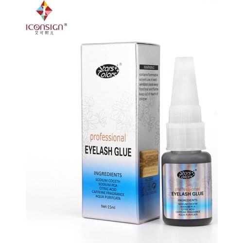 Powerful Latest Professional Eyelash Glue Adhesive Fake Eyelash Extension Glue Black Low Odor No Toxic Eyelash Adhesive