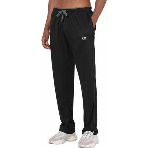 100% Polyester Mens Pants Athletic Open Fashion Bottom Running Pants Mesh Mens Sweatpants with Pockets