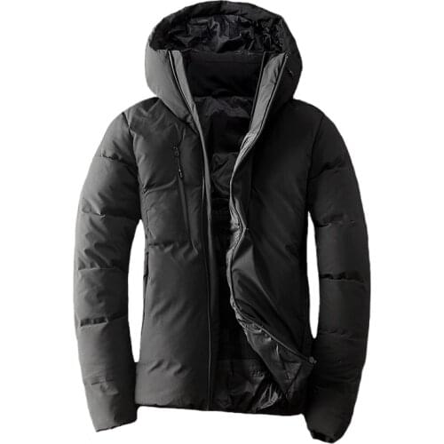 Mens coat, Japan and South Korea gray duck down winter jacket short coat
