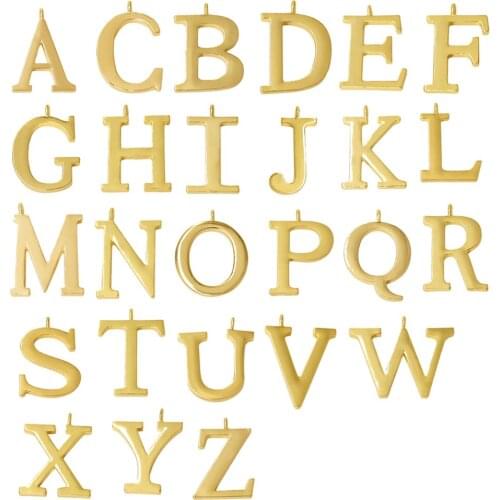 New popular english alphabet capital word charm large size metal letter DIY pendant