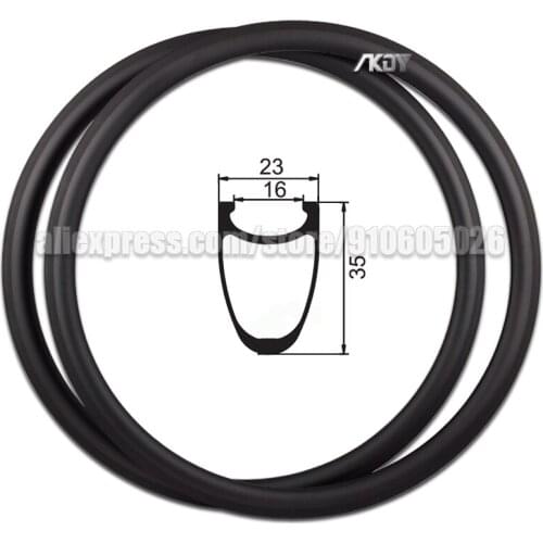 24 Inch Bike Rims BMX Carbon Fiber 35mm Clincher Rims 24" 520*1-1/8 23mm Width V/Disc Brake 24 Inch Bicycle Rim