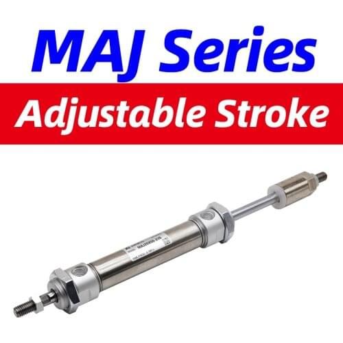 MAJ adjustable stroke air pneumatic cylinder Double Acting Single Rod MAJ16X50-25 MAJ20X75-50S MAJ25X100-50S MAJ32X150-50-S