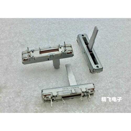 Original new 100% RS201111J011 straight slide potentiometer W100K shaft length 20mm with midpoint (SWITCH)