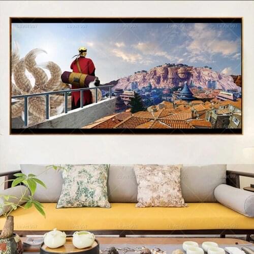 Bandai Japanese Anime Naruto Landscape Poster Canvas Painting Wall Art Picture Mural Living Room Home Decoration Cuadros