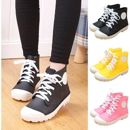 Women Rain Boots Ladies Rubber Shoes Comfortable To Wear Garden Waterproof Winter Adult Antiskid Rainboots