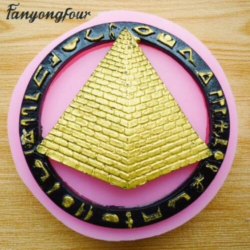 Mayan pyramid shape silicone cake mold, clay fudge cake decoration tool chocolate mold cake baking dish