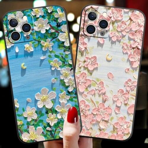 3D Emboos Art Oil Painting Landscape Phone Case For Poco f3 M3 x3 pro Xiaomi Mi 9 11Lite 9t pro Redmi 9 K20 K40 Silicone Cover