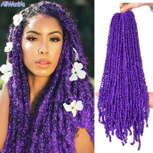 Bouncy Pre-Twisted Spring Twist Locs Curly Twisted Crochet Braids Hair Extensions Synthetic Hair Passion Twist Organic Hair