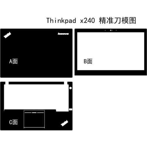 Laptop Carbon fiber Vinyl Skin Sticker Decal Cover Protector for Lenovo Thinkpad X240 12.5-inch