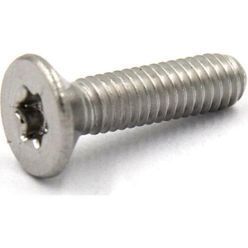 15-50Pcs M2.5 M3 M4 M6 316 Stainless Steel A4-80 Torx Six-Lobe Countersunk Screw GB2673 Security Screw Six Lobe Bolt Screw