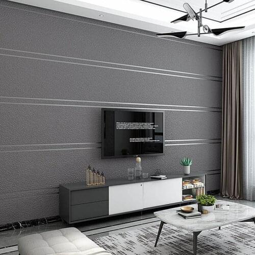 Suede Non-woven Fabric 3D Striped Wallpaper For Walls Roll Modern Living Room Sofa TV Background Home Wall Paper