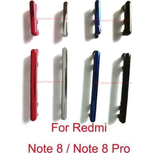 1Set For Xiaomi Mi Redmi Note 8 Pro 8pro Power Volume Button Side Key Power ON OFF Switch Side Buttons Key Set Spare Parts