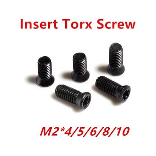 100PCS/lot M2*4/5/6/8/10 CNC Insert Torx Screw For Replaces Carbide Insert CNC Lathe Tool