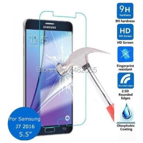 2pcs For Samsung galaxy J7 2016 Tempered Glass Protective Film Front Cover Screen Protector for J710X SM-J710FN/DF Guard Verre