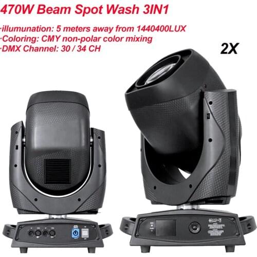 2Pcs/Lot Large Scale Stage Performance Lighting 470W Spot/Beam/Wash 3IN1 Moving Head Light For DJ KTV Night Club Party Lights