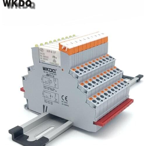 10Pcs BPT1.5 Din Rail Terminal Block Push-in Connector Relay Base / Relay Module Plug-in Miniature Power Relay 5/12/24V BPT 1.5