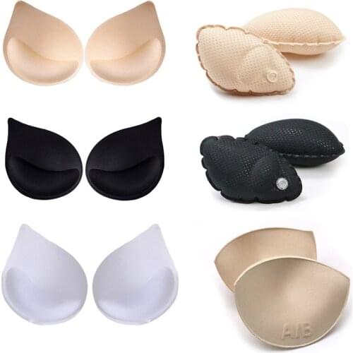 50Pair Breathable Sponge Bra Pads Push Up Breast Enhancer Removeable Bra Padding Inserts Cups for Swimsuit Bikini Padding