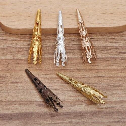 50 PCS 41x9mm Metal Brass Bead Cap Tassels Cap DIY Handmade Accessories For Jewelry Making