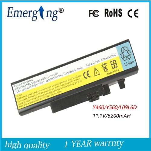 11.1v 5200mah Japanese Cell New Laptop Battery for lenovo Y550 Y460 Y460A Y560 L09N6D16