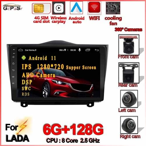 Android 11 RAM 6G+ROM 128G For LADA ВАЗ Granta Cross 2018 2019 Car Radio Multimedia Video Player Navigation GPS No 2din DVD
