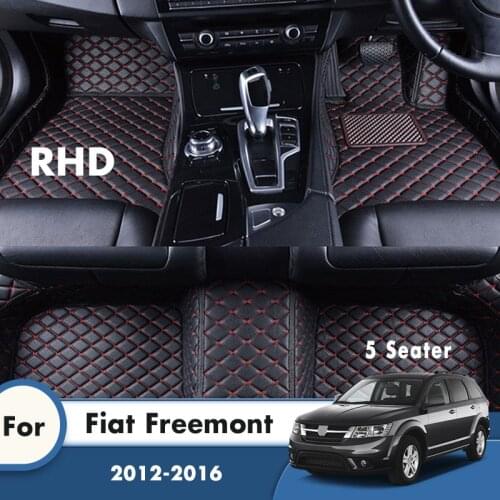 RHD Car Floor Mats For Fiat Freemont 2016 2015 2014 2013 2012 5 Seater Carpets Custom Auto Accessories Interior Front And Rear