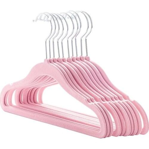 30.5cm Velvet Hangers For Kids Clothes Velvet Coat Hanger Non-slip Flocking Hangers