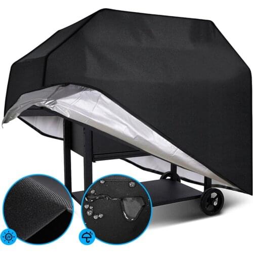 Waterproof BBQ Grill Cover Barbeque Cover Anti Dust Rain UV For Gas Charcoal Electric Barbe Barbecue Accessories Outdoor Garden