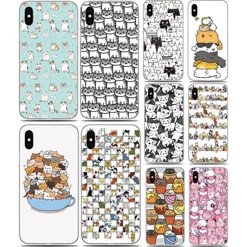 Case For ZTE Blade 20 smart V9 V10 Vita 2020 A7 A5 A3 2019 L8 A530 A606 Axon 10 pro cats cute Soft TPU phone Cover