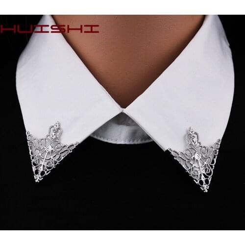 HUISHI Brooch For Men And Women Crown Badges Vintage Pin Hollowed Out Crown Trident Triangle Brooch For Men Jewelry Accessories