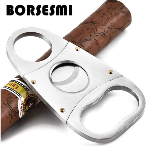 Hot sale Metal cigar scissors 56ring stainless steel cigar cutter Cigarette Smoking Accessories Guillotine Cigar scissors